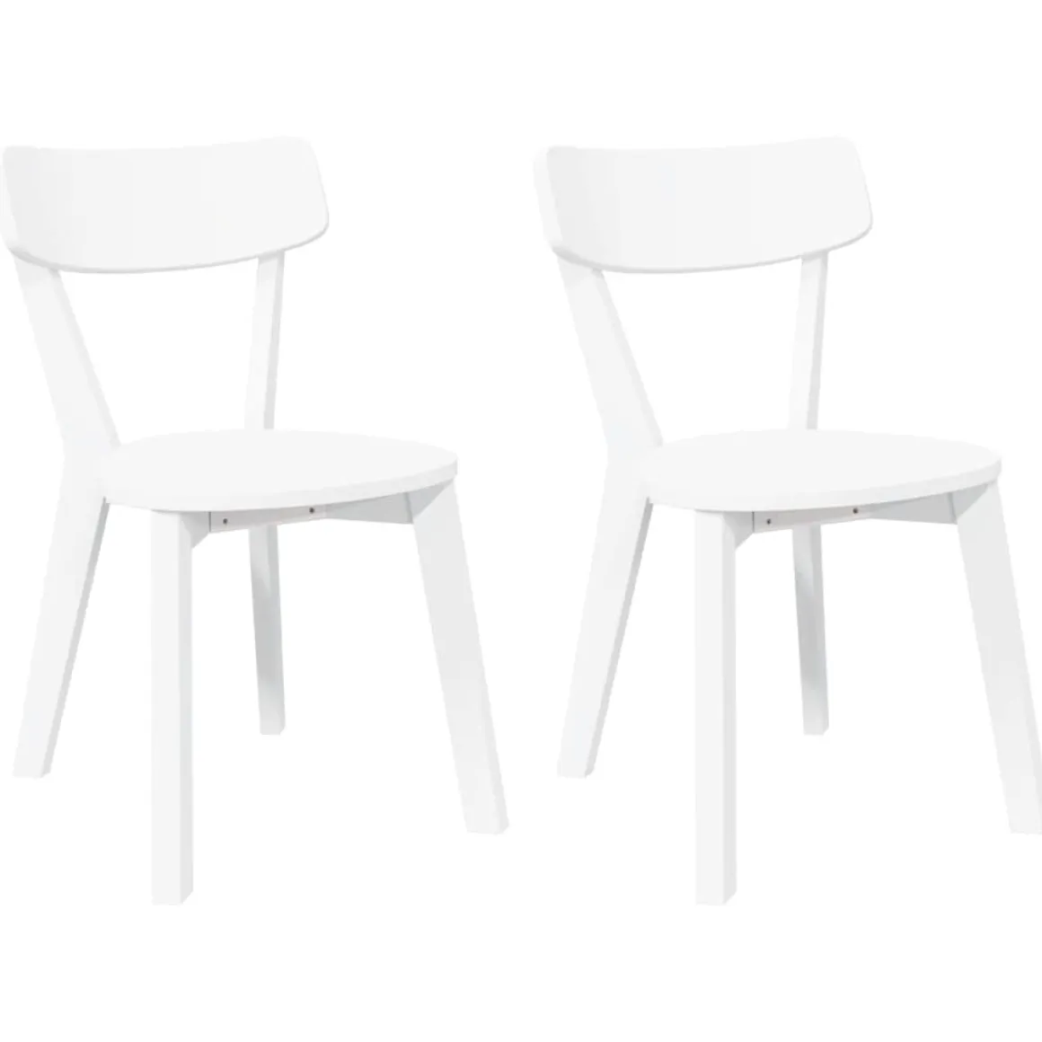 Pack de 2 sillas de comedor Tilda respaldo ergonómico blanco