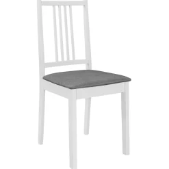 Pack de 4 sillas de comedor Misaki madera maciza con cojín