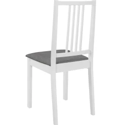 Pack de 4 sillas de comedor Misaki madera maciza con cojín