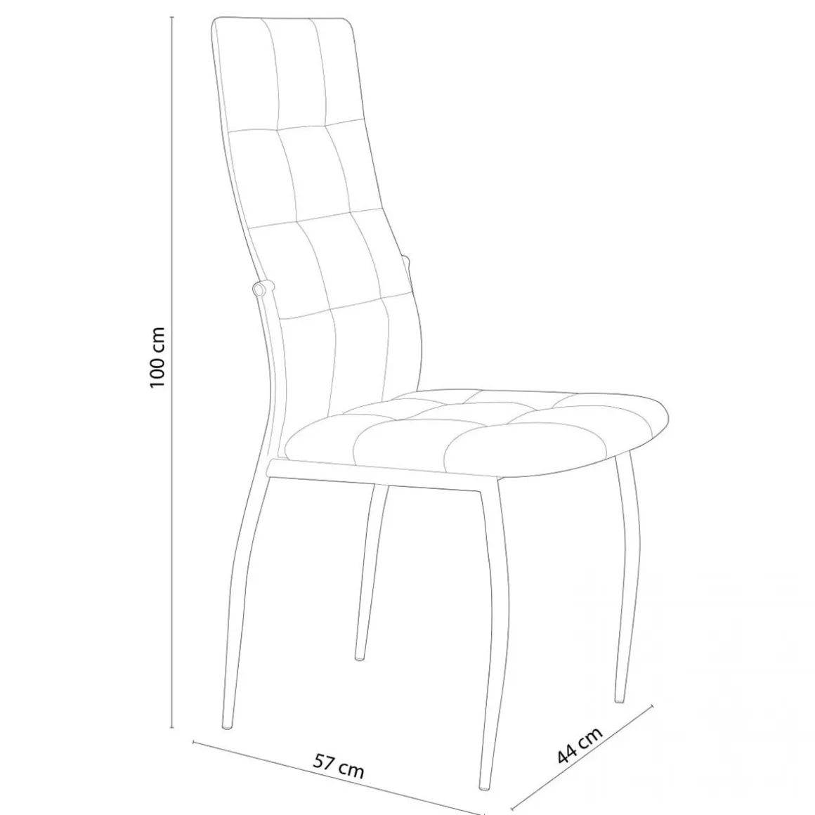 Pack de 4 sillas de comedor Diana