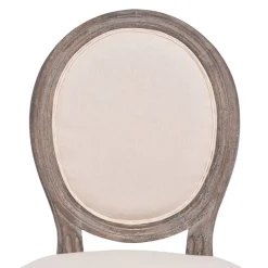 Pack de 4 sillas de comedor Carlos V tapizado en lino crema