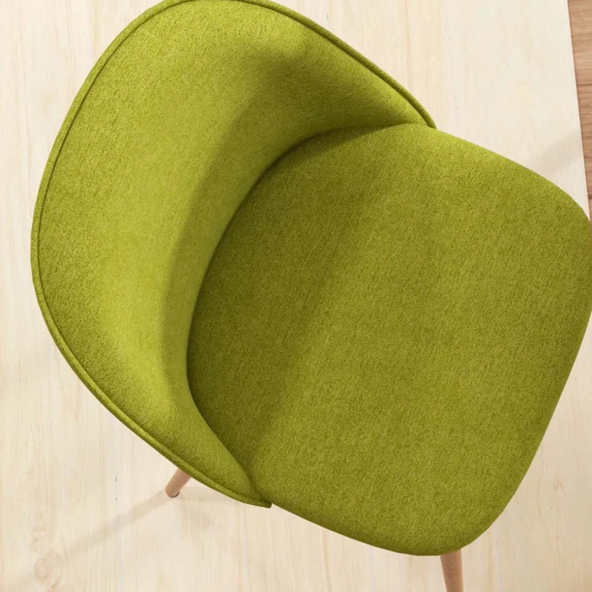 Pack de 2 sillas de comedor Boho Homcom verde pistacho 83x50x52 cm