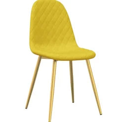 Pack de 6 sillas de comedor Millie terciopelo patas doradas 83x45x53,5 cm