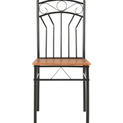 Pack de 2 sillas de comedor Malbork diseño retro natural/negro