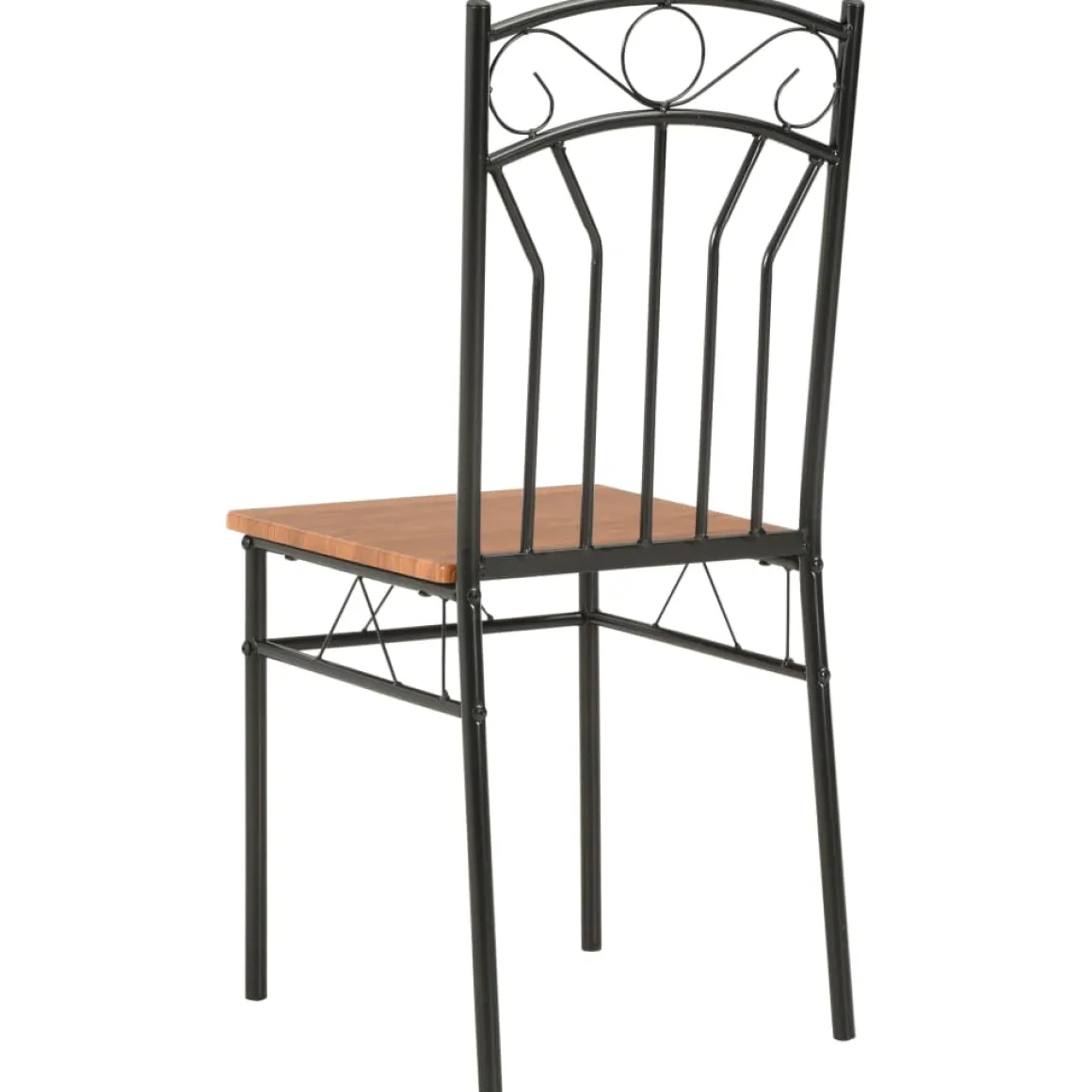 Pack de 2 sillas de comedor Malbork diseño retro natural/negro