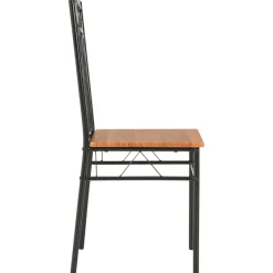 Pack de 2 sillas de comedor Malbork diseño retro natural/negro
