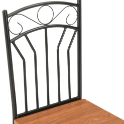Pack de 4 sillas de comedor Malbork diseño retro natural/negro