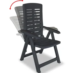 Pack de 4 sillas de exterior Blair respaldo reclinable 108x60x61 cm