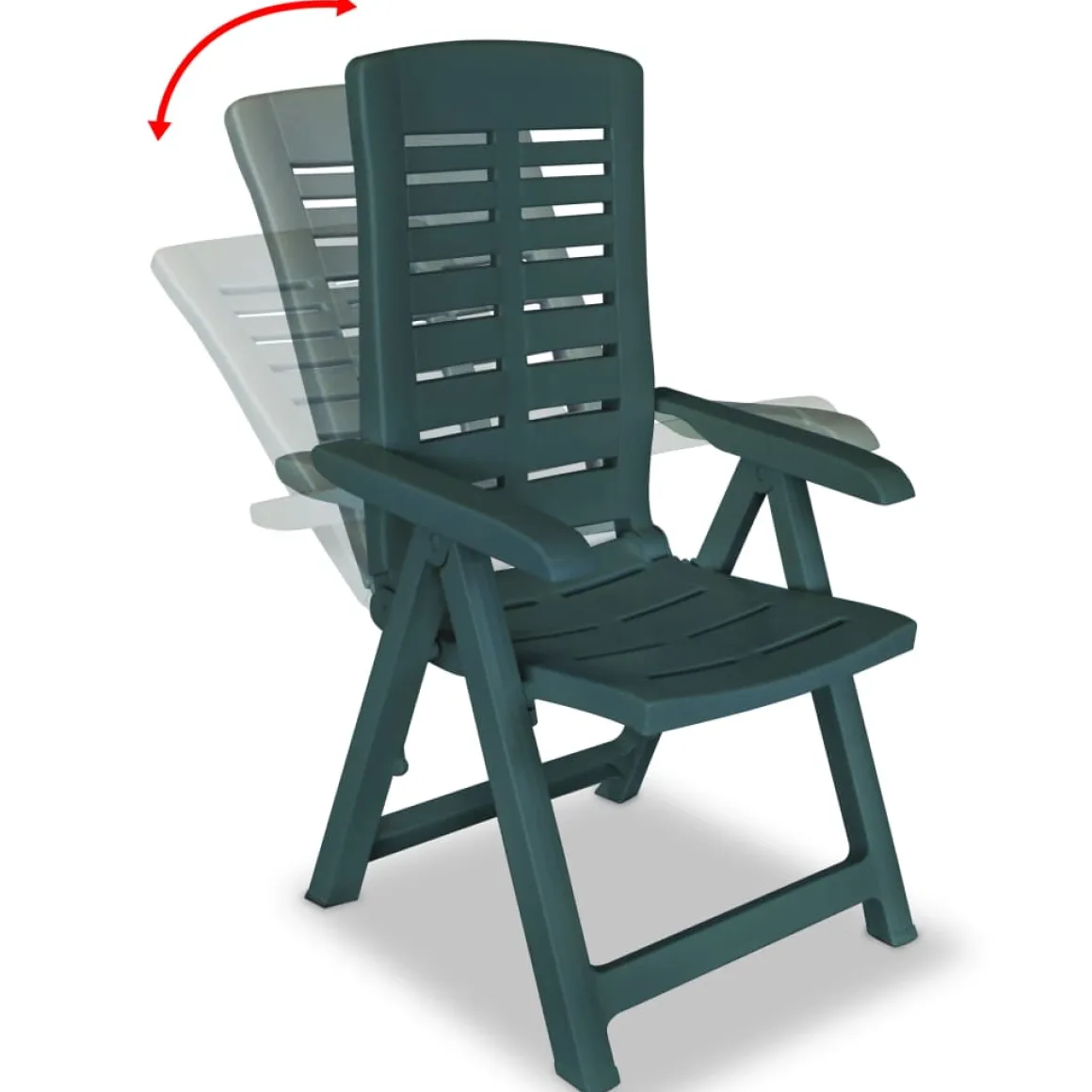 Pack de 4 sillas de exterior Blair respaldo reclinable 108x60x61 cm