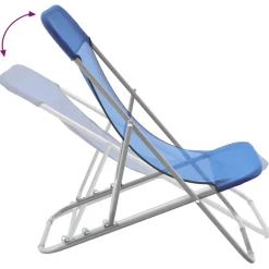 Pack de 2 sillas de exterior plegable ajustable 3 posiciones 83x85x58 cm