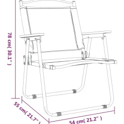 Pack de 2 sillas de exterior tela oxford 78x54x55 cm