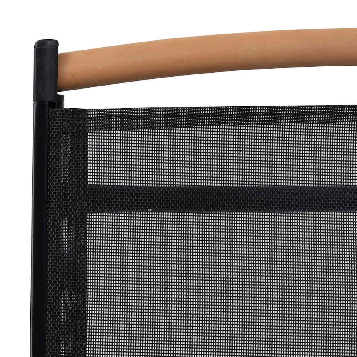 Pack de 2 sillas de jardin Zalea 7 posiciones negro 109x58x65 cm