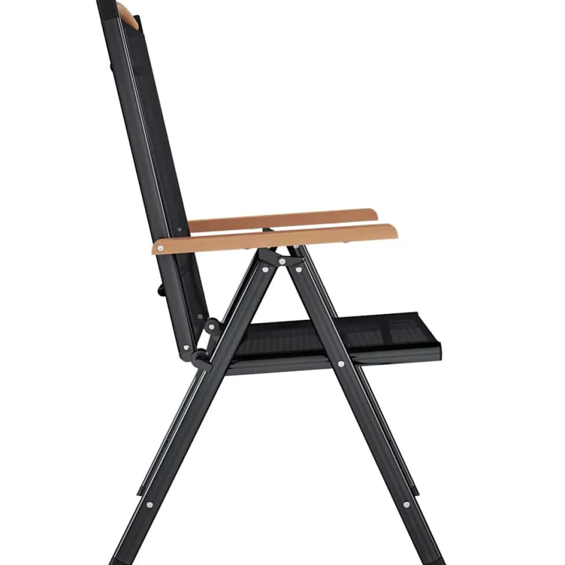 Pack de 2 sillas de jardin Zalea 7 posiciones negro 109x58x65 cm