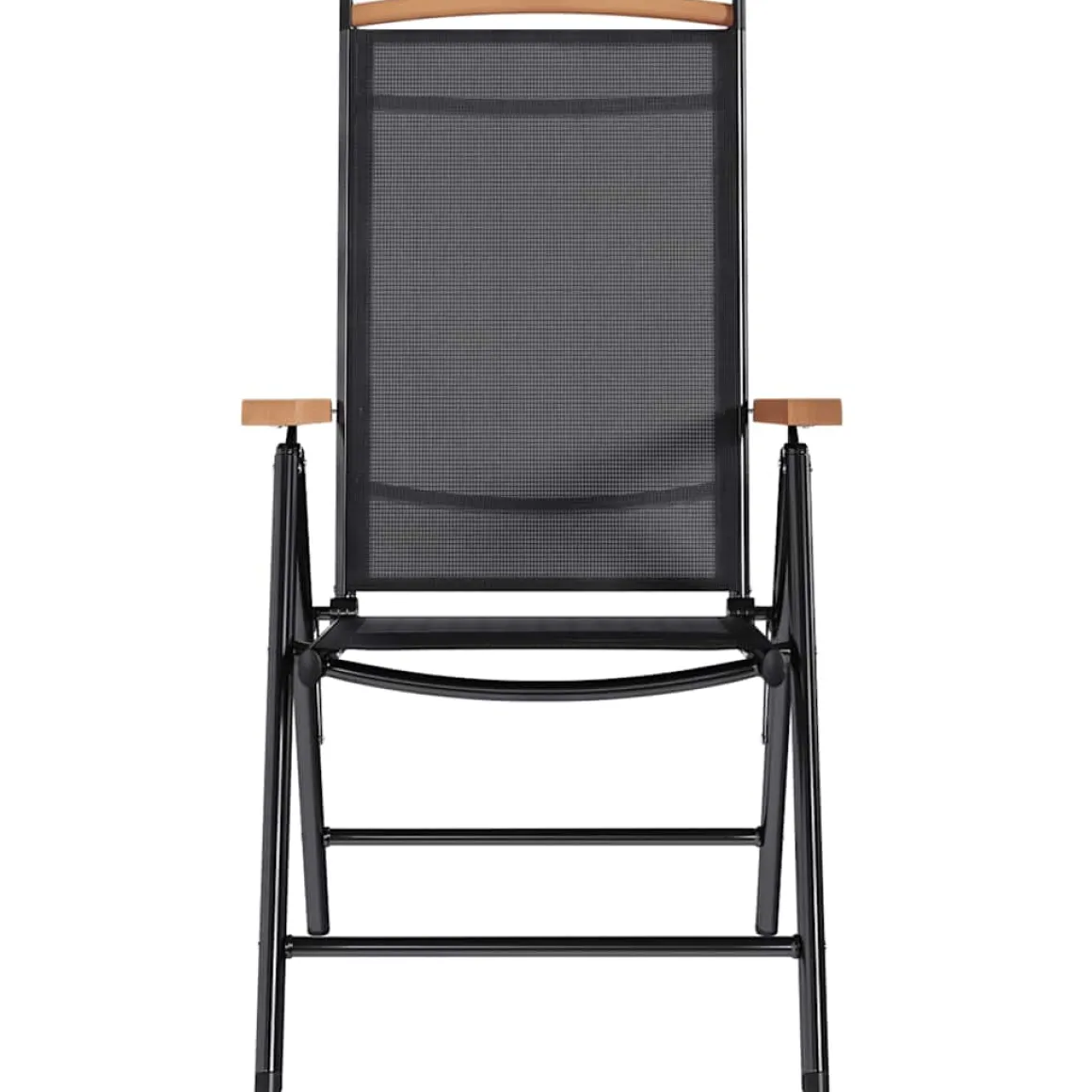 Pack de 2 sillas de jardin Zalea 7 posiciones negro 109x58x65 cm