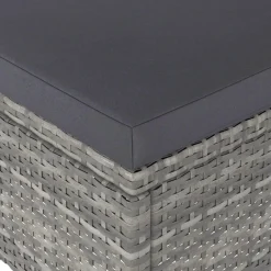 Pack de 2 sillas de jardín con reposapiés Dafne gris