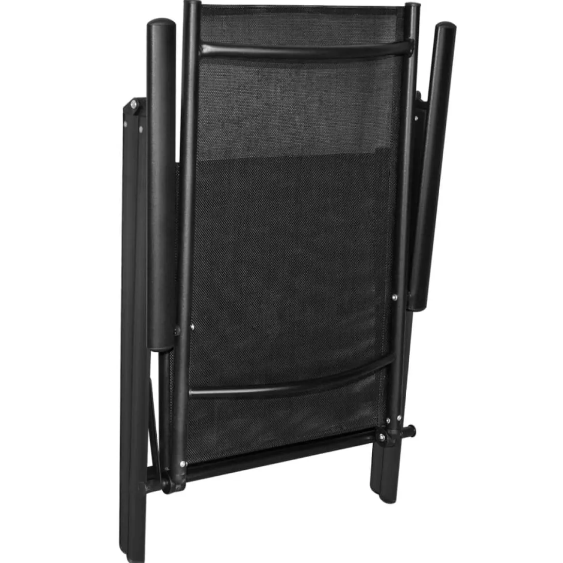 Pack de 2 sillas de jardín Ares plegable 7 posiciones negro 107x54x73 cm
