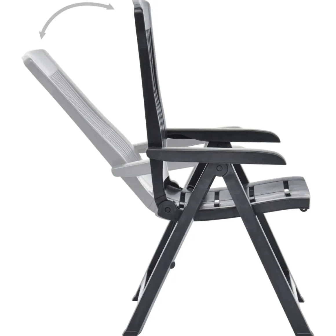 Pack de 2 sillas de jardín Edwin respaldo reclinable 109x60x61 cm