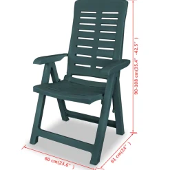 Pack de 2 sillas de jardín Elena reclinables 108x60x61 cm