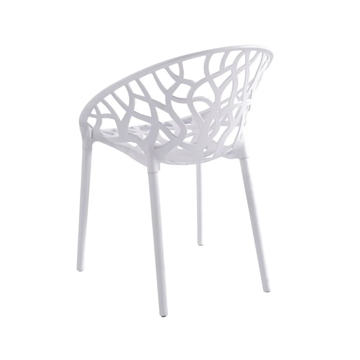 Pack de 4 sillas Dolce diseño ovalado blanco 79x59x59 cm