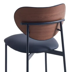 Pack de 2 sillas Eva respaldo curvado negro 85x52x47 cm