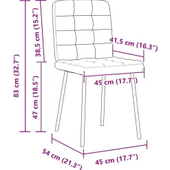 Pack de 2 sillas Ezki acolchadas 83x45x54 cm