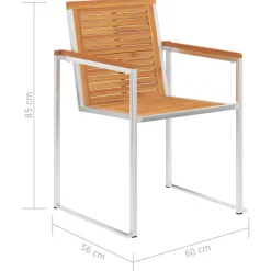Pack de 2 sillas Ágata natural 85x60x56 cm