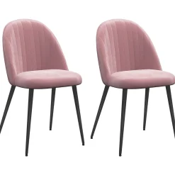 Pack de 2 sillas Herton Homcom tapizado terciopelo 83x50x52 cm