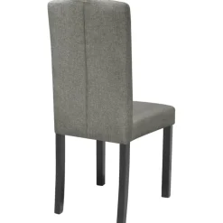 Pack de 2 sillas Kui tapizado tela gris 95x42x51,5 cm