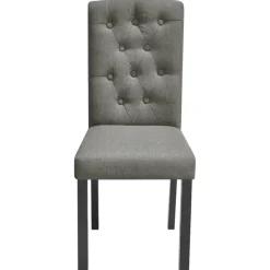 Pack de 2 sillas Kui tapizado tela gris 95x42x51,5 cm