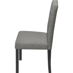 Pack de 2 sillas Kui tapizado tela gris 95x42x51,5 cm