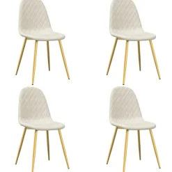 Pack de 4 sillas Legance tapizado acolchado 83x45x53,5 cm