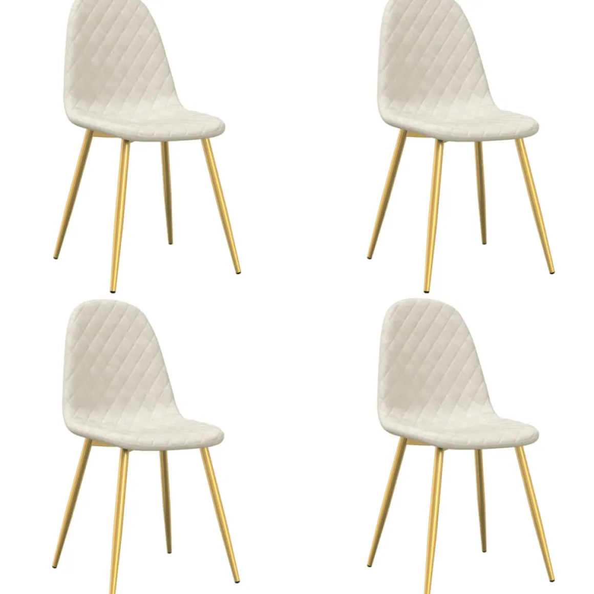 Pack de 4 sillas Legance tapizado acolchado 83x45x53,5 cm