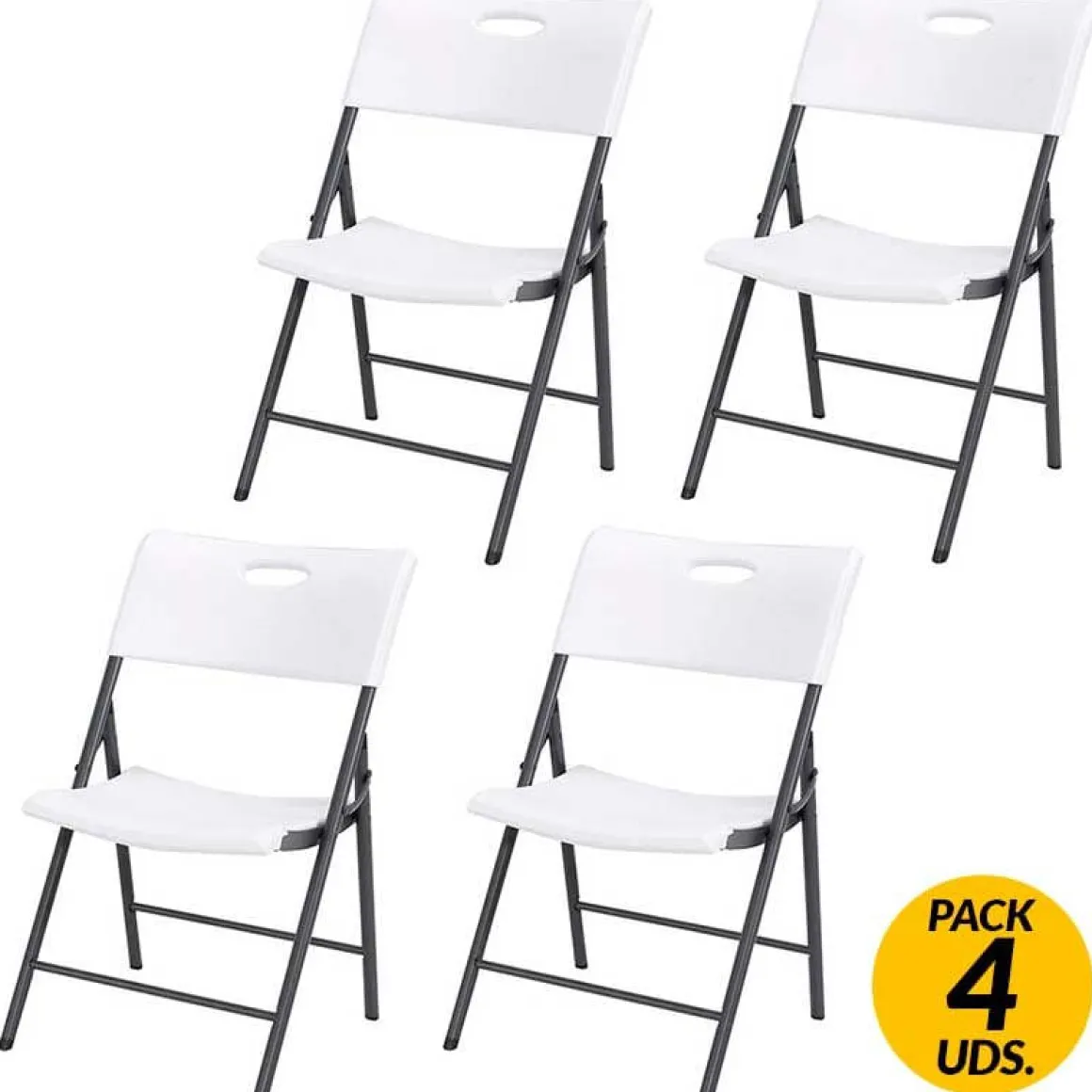 Pack de 4 sillas Lifetime plegables blanco