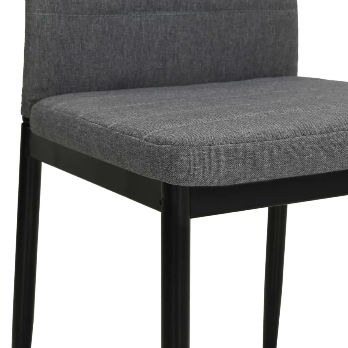 Pack de 4 sillas London respaldo alto acolchado gris claro 96x43x44 cm