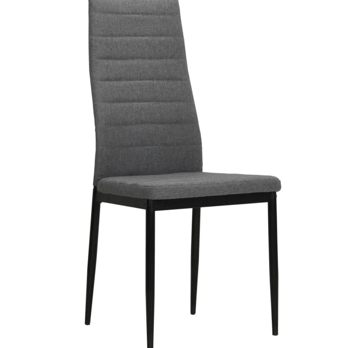Pack de 4 sillas London respaldo alto acolchado gris claro 96x43x44 cm
