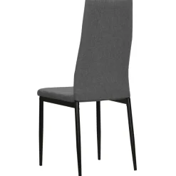 Pack de 4 sillas London respaldo alto acolchado gris claro 96x43x44 cm