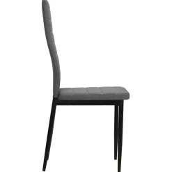 Pack de 4 sillas London respaldo alto acolchado gris claro 96x43x44 cm
