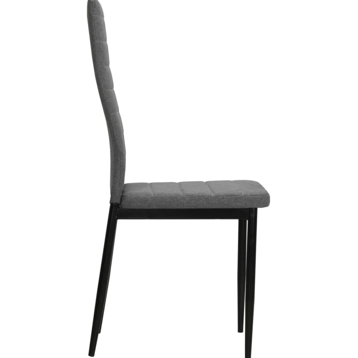Pack de 4 sillas London respaldo alto acolchado gris claro 96x43x44 cm