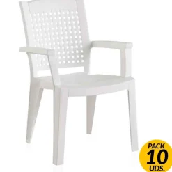 Pack de 10 sillas Metal Shaf apilables resina 87x60x59 cm