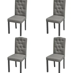 Pack de 4 sillas Mhin tapizado gris 95x42x51,5 cm