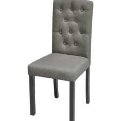 Pack de 4 sillas Mhin tapizado gris 95x42x51,5 cm