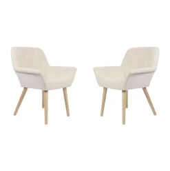 Pack de 2 sillas Nature acolchado microfibra 82x67,5x64 cm