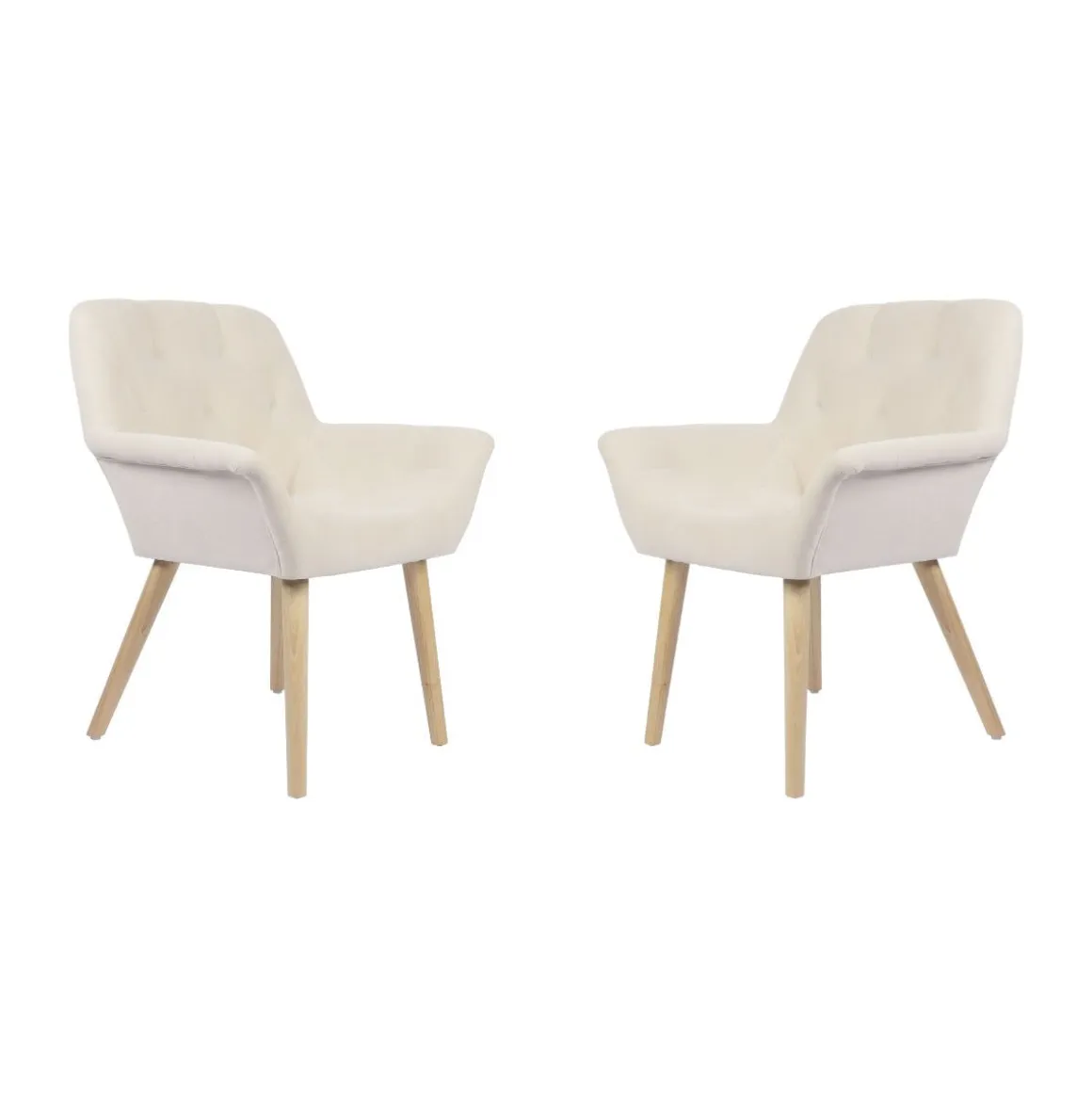 Pack de 2 sillas Nature acolchado microfibra 82x67,5x64 cm