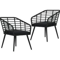 Pack de 2 sillas Rattanova asiento acolchado 77x63,5x53,5 cm