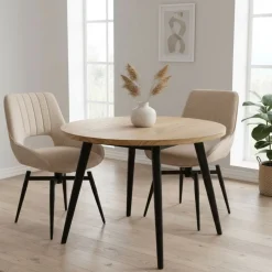 Pack de 2 sillas Rimor diseño giratorio con reposabrazos 87,5x60x55 cm
