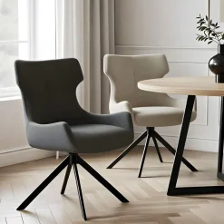 Pack de 2 sillas Robert respaldo curvado 88x60x61 cm