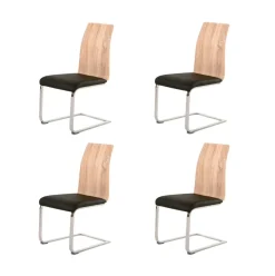 Pack de 4 sillas Sensei cambria/negro 97x44x57 cm