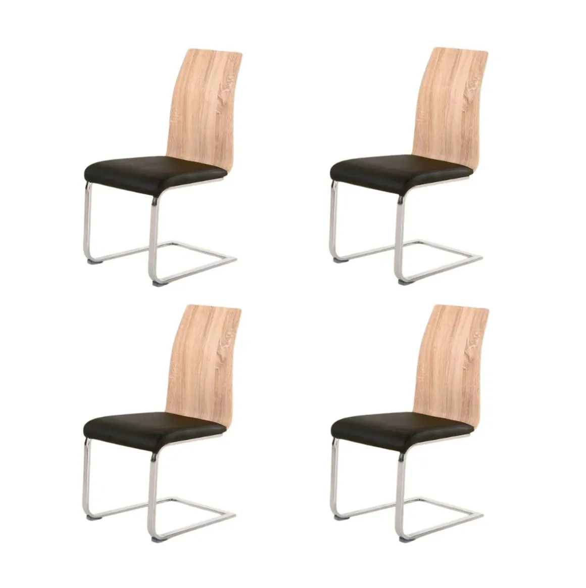 Pack de 4 sillas Sensei cambria/negro 97x44x57 cm