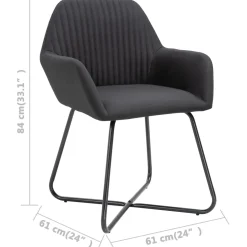 Pack de 4 sillas Valle asiento acolchado tapizado terciopelo 84x61x61 cm