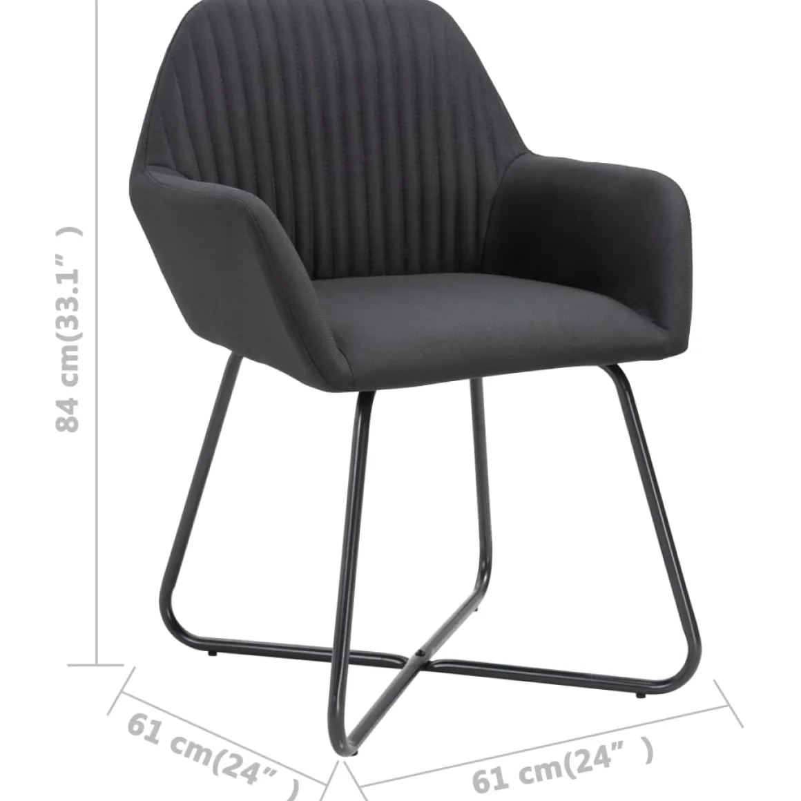 Pack de 4 sillas Valle asiento acolchado tapizado terciopelo 84x61x61 cm